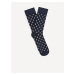 Tmavě modré pánské vzorované ponožky Celio Gisoancre