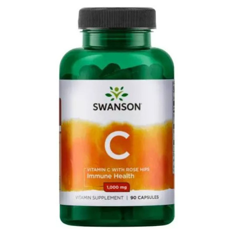 Vitamín C s šípkem 90 kapslí 1000mg/60mg - Swanson - EXP 12/2022