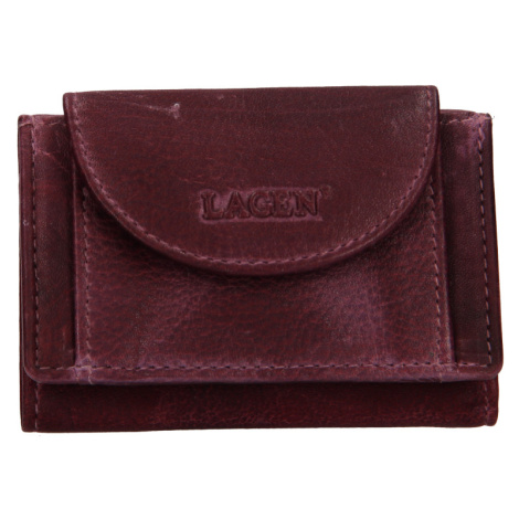 Lagen Dámská kožená peněženka W-22030/D plum (malá peněženka)