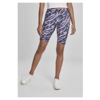 Dámské šortky // Urban classics Ladies Tie Dye Cycling Shorts darkshadow/pink