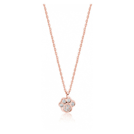 OLIVIE Stříbrný náhrdelník TLAPKA ROSE 4203