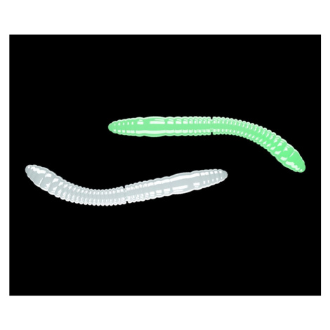 Libra Lures Fatty D’Worm Glow UV green - D’Worm 6,5cm 10ks