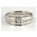Briliantový prsten z bílého zlata 0014 + DÁREK ZDARMA