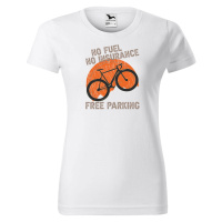 DOBRÝ TRIKO Dámské tričko s potiskem Free parking Barva: Bílá