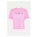 Tommy Hilfiger Tommy Jeans dámské růžové tričko TJW COLORED LINEAR LOGO TEE