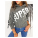 SUPER GIRLS women's sweatshirt dark gray BY0490
