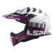 Moto přilba LS2 MX437 Fast Evo XCode Gloss White Violet