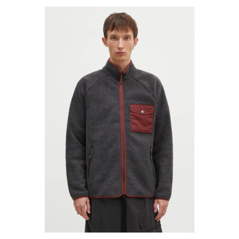 Fleecová mikina Fjallraven Vardag Pile Fleece šedá barva, F84158.030.352 Fjällräven