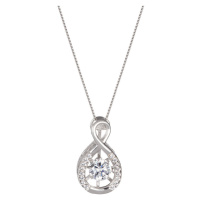 Preciosa Stříbrný náhrdelník s krystaly Precision 5186 00 (řetízek, přívěsek)