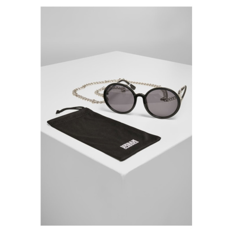 Sunglasses Cannes with Chain - black Urban Classics