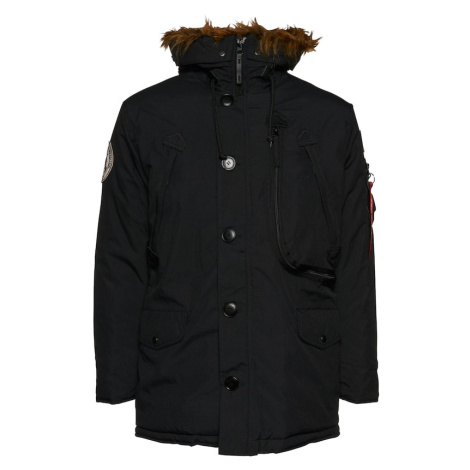 ALPHA INDUSTRIES Zimní parka 'Polar' červená / černá / bílá