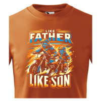 Dětské tričko Like father like son - tričko pro milovníky motocrossu