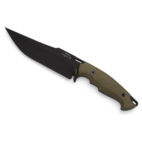 Nůž Legio IX Hydra Knives® – Černá čepel, Olive Green
