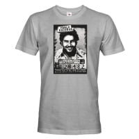 Skvělé retro triko s potiskem Pabla Escobara - pánské retro triko