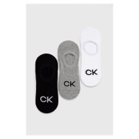 Ponožky Calvin Klein (3-pack) pánské, šedá barva