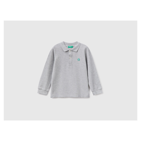 Benetton, Long Sleeve Polo In Organic Cotton United Colors of Benetton