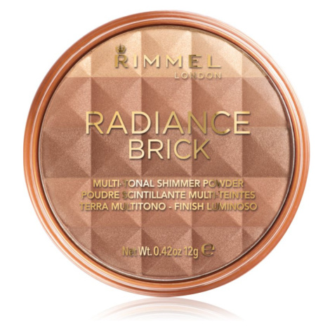 Rimmel Radiance Brick bronzující rozjasňující pudr odstín 002 Medium 12 g