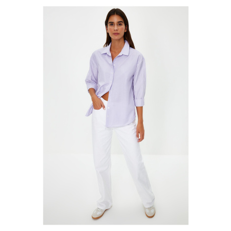 Trendyol Quickly Loose Fit Cotton Woven Shirt