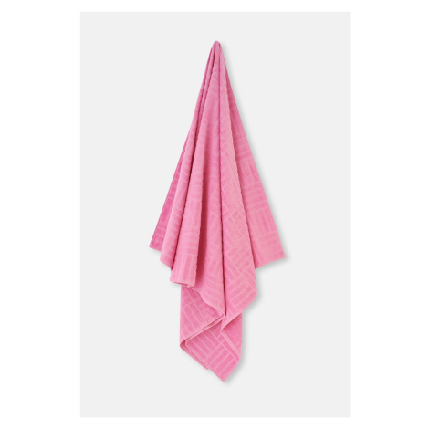 Dagi Pink Stripe Textured Solid Color Towel 85X150
