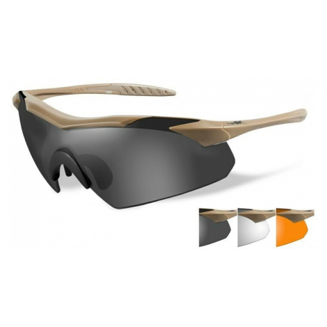 Střelecké brýle Wiley X® Vapor, sada - khaki rámeček, sada - čiré, kouřově šedé a oranžové Light