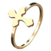 STYLE4 Prsten s křížkem Cross, zlatá ocel
