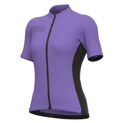 ALÉ Cyklistický dres s krátkým rukávem - SOLID COLOR BLOCK - fialová