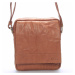 Pánská světle hnědá prošívaná kožená taška - Sendi Design Bris hnědá