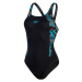Speedo HYPER BOOM SPLICE MUSCLEBACK Dámské jednodílné sportovní plavky, černá, velikost