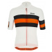 SANTINI Cyklistický dres s krátkým rukávem - SLEEK BENGAL - bílá/oranžová/černá