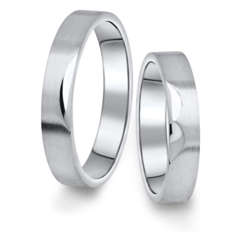 Snubní prsteny z bílého zlata, pár - 15