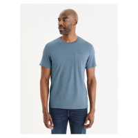 Modré pánské basic tričko Celio Gepostel