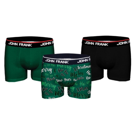 Pánské boxerky John Frank JF3B-CH-01 3Pack boxerky