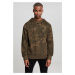 Pánská mikina // Urban Classics High Neck Camo Hoody olive camo