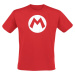 Super Mario Mario Badge Tričko červená