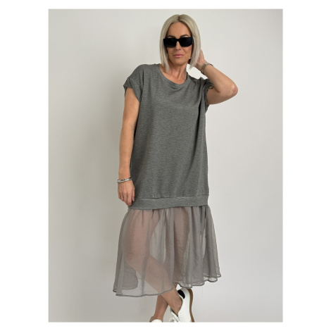 Šedá šatová tunika GREY