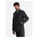 Ombre Men's short double-breasted coat with wool - graphite