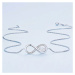 GRACE Silver Jewellery Stříbrný náhrdelník se zirkony Nekonečno - stříbro 925/1000 NH-BSN276/73 