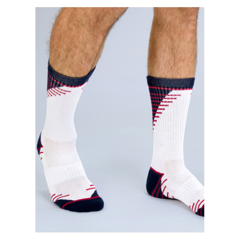 Sada dvou pánských sportovních ponožek v modro-bílé barvě Dim SPORT CREW SOCKS MEDIUM IMPACT 2x