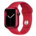 Apple Watch Series 7 41mm Cellular Červený hliník s červeným sportovním řemínkem