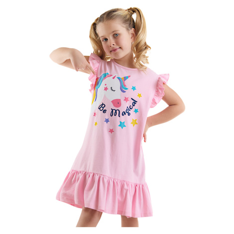 Denokids Unicorn Magic Girls Pink Dress