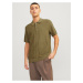 Khaki pánské polo tričko Jack & Jones Blusandri