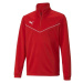 Puma TEAMRISE 1 4 ZIP TOP Chlapecká mikina, červená, velikost