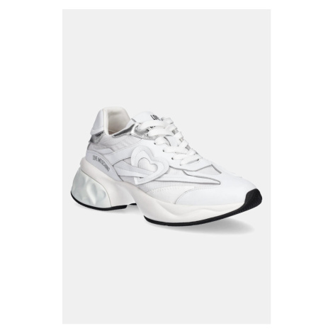 Sneakers boty Love Moschino bílá barva, JA15326G1MIQE10A