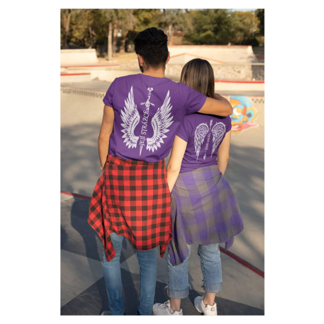 Tričká pro páry Křídla Barva: Fialová, Dámska