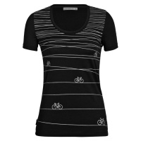 Dámské tričko Icebreaker Tech Lite II SS Scoop Tee Hill Sprint Black