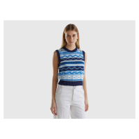 Benetton, Cropped 100% Cotton Vest