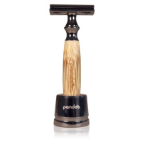 Pandoo Bamboo Safety Razor holicí strojek + náhradní hlavice 10 ks Thick Handle 1 ks