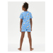Modré holčičí vzorované pyžamo s motivem Snoopy Marks & Spencer
