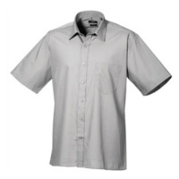 Premier Workwear Pánská košile s krátkým rukávem PR202 Silver -ca. Pantone 428