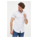 Bavlněné tričko Pepe Jeans bílá barva, slim, s límečkem button-down